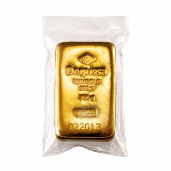 250 g Degussa Goldbarren (gegossen) – Bild 3