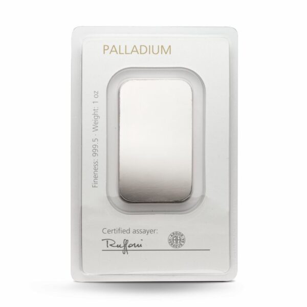 1 oz Degussa Palladiumbarren (geprägt) – Bild 2