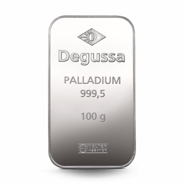 100 g Degussa Palladiumbarren (geprägt) – Bild 3